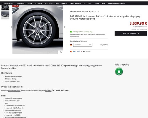 Original mercedes e63s amg - original,